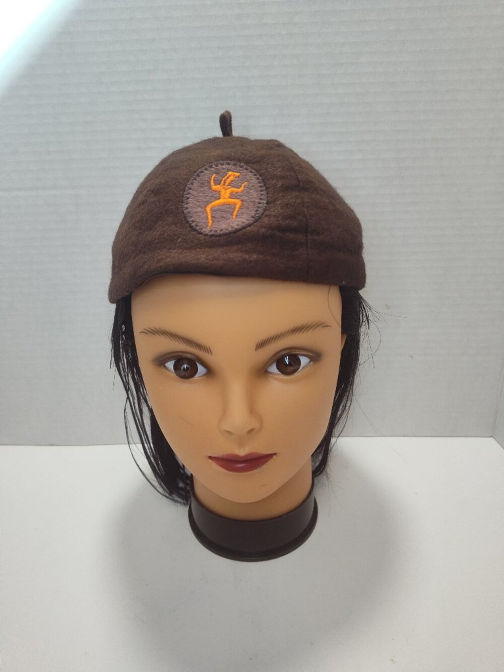 Vintage Girl Scout Brownie Hat 100% Wool Crown Sports USA Made Size Large EUC
